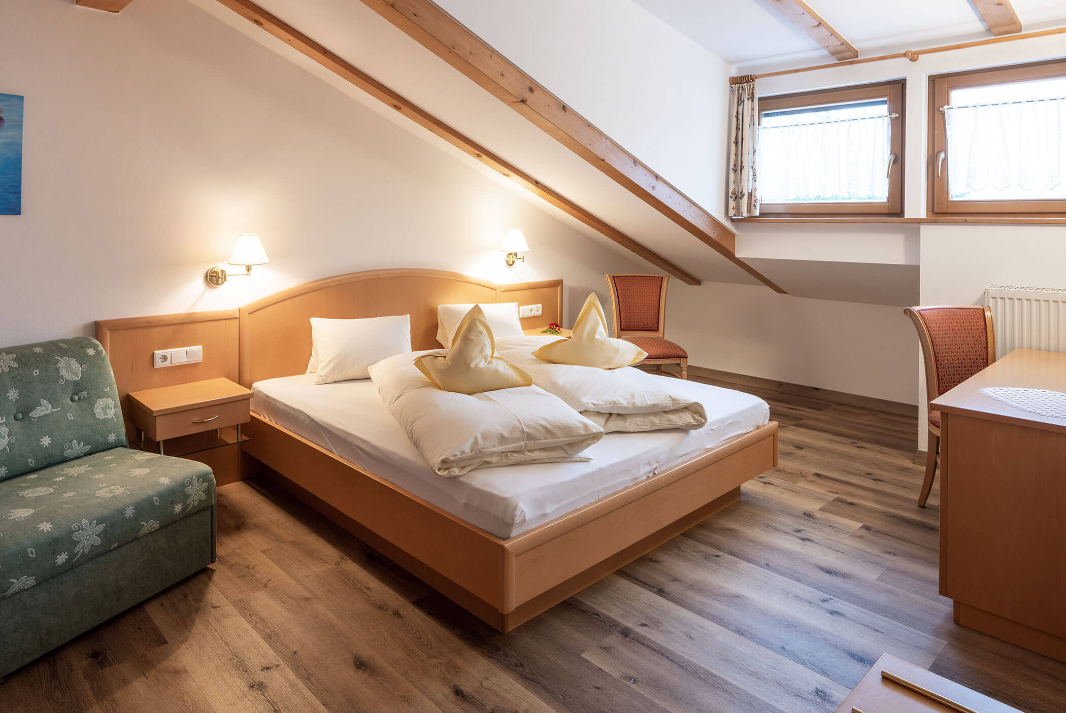 Hotel Martha - Schlafzimmer im Dachgeschoss